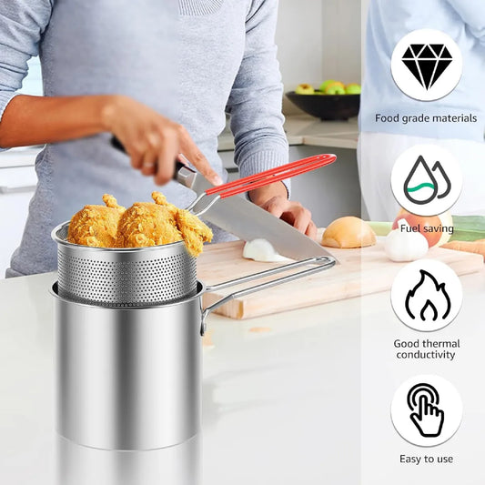 Olla Freidora Profunda con Canasta con Tapa – Crocantes Perfectos en Casa